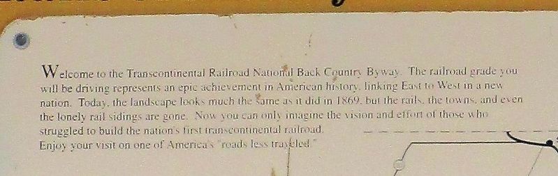 Transcontinental Railroad Marker image. Click for full size.