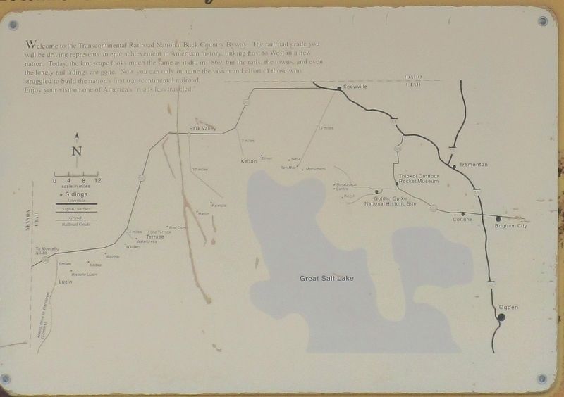Transcontinental Railroad Marker. Click for full size. Transcontinental Railroad Marker image. Click for full size.