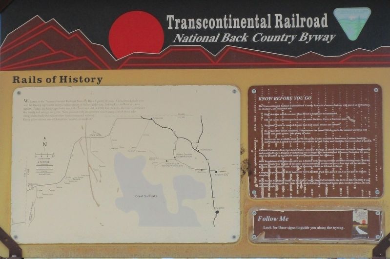 Transcontinental Railroad Marker. Click for full size. Transcontinental Railroad Marker image. Click for full size.