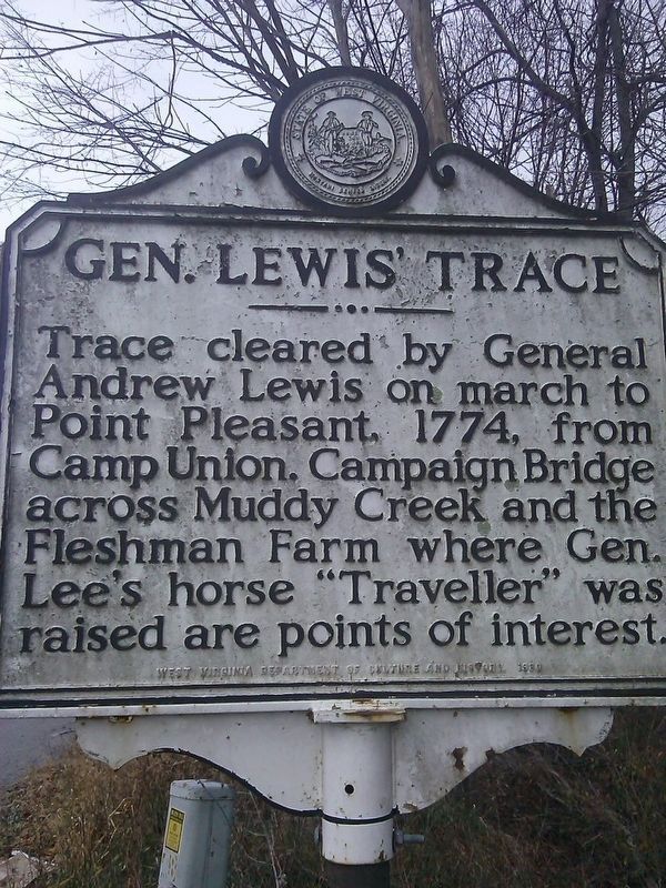 Gen. Lewis' Trace Marker image. Click for full size.