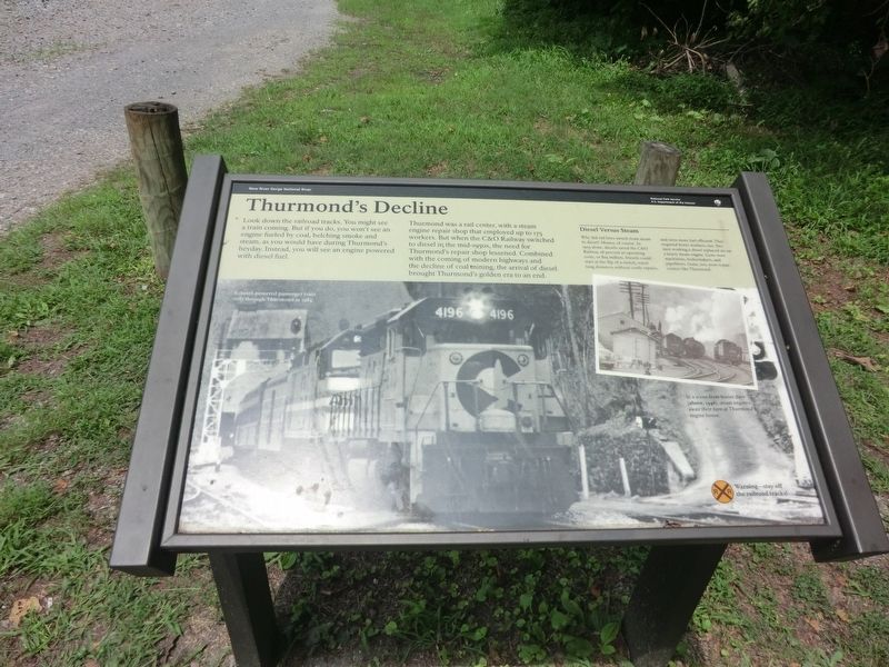 Thurmond’s Decline Marker. Click for full size. Thurmond’s Decline Marker image. Click for full size.