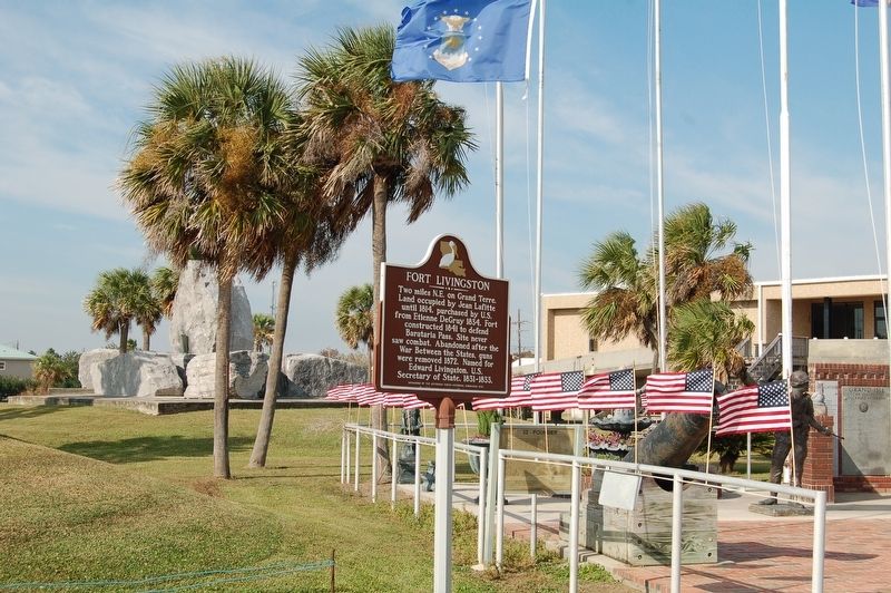 Fort Livingston Marker. Click for full size. Fort Livingston Marker image. Click for full size.