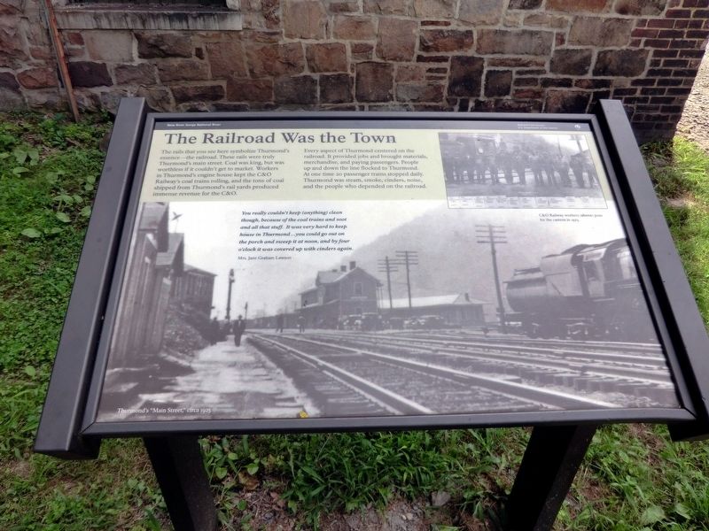 The Railroad Was the Town Marker image. Click for full size.