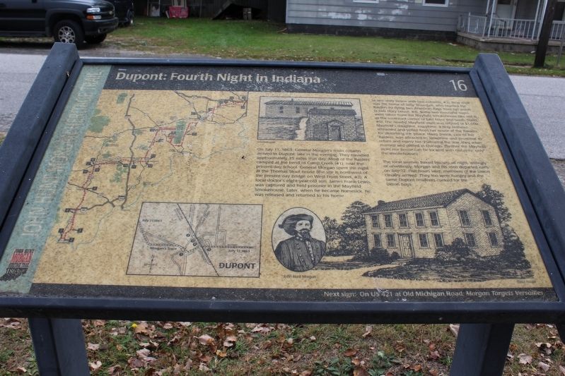 Dupont: Fourth Night in Indiana Marker image. Click for full size.
