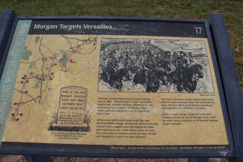 Morgan Targets Versailles Marker. Click for full size. Morgan Targets Versailles Marker image. Click for full size.