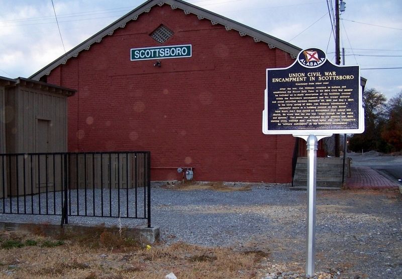Union Civil War Encampment in Scottsboro Marker image. Click for full size.