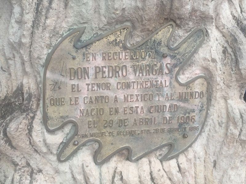 Pedro Vargas Marker image. Click for full size.