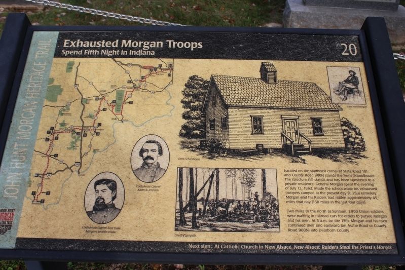Exhausted Morgan Troops Marker image. Click for full size.