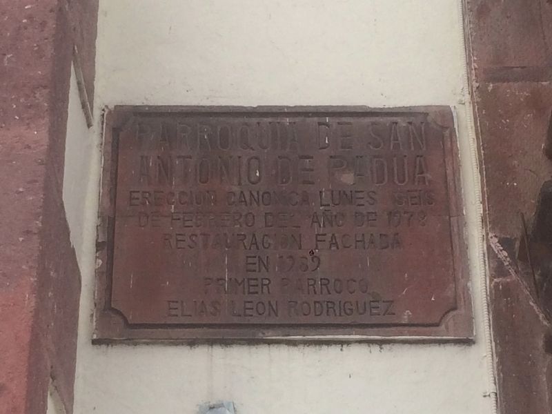 The Parish of Saint Anthony of Padua Marker. Click for full size. The Parish of Saint Anthony of Padua Marker image. Click for full size.