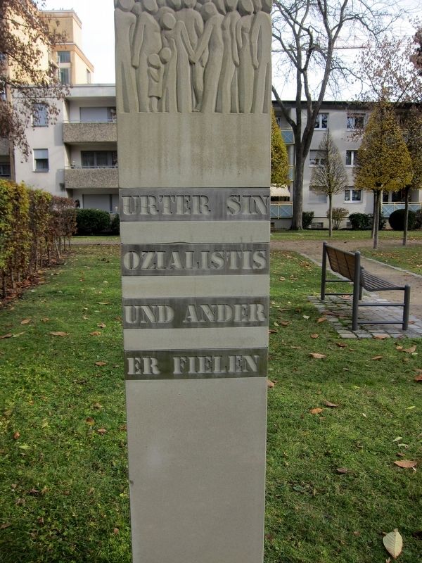 Schweinfurt Romany Memorial Marker - Fourth Side. Click for full size. Schweinfurt Romany Memorial Marker - Fourth Side image. Click for full size.