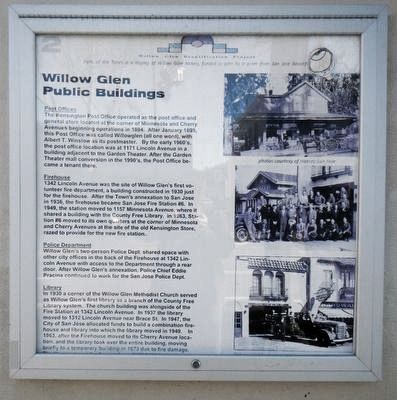 Willow Glen Public Buildings Marker image. Click for full size.