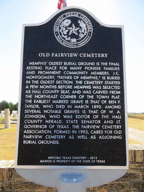 Old Fairview Cemetery Marker image. Click for full size.