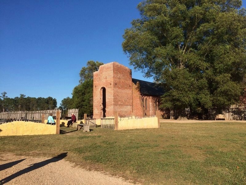 The reconstructed Jamestown Church image. Click for full size.