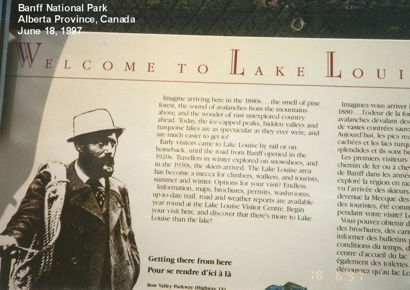 Lake Louise-Welcome Marker image. Click for full size.
