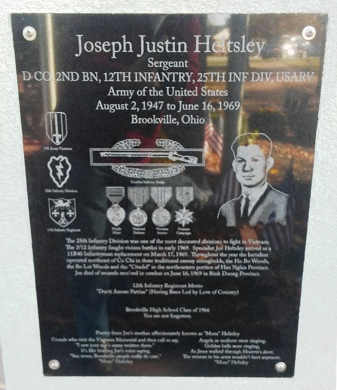 Joseph Justin Heltsley Marker image. Click for full size.