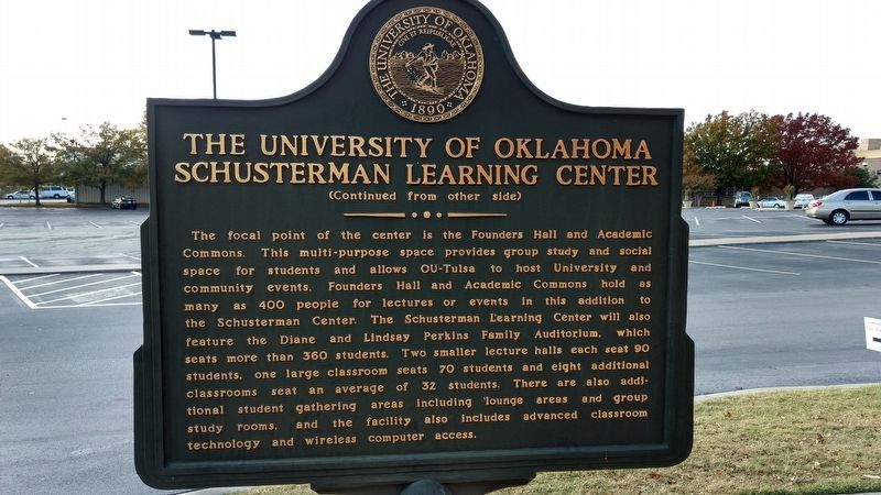 The University of Oklahoma Schusterman Learning Center Marker image. Click for full size.