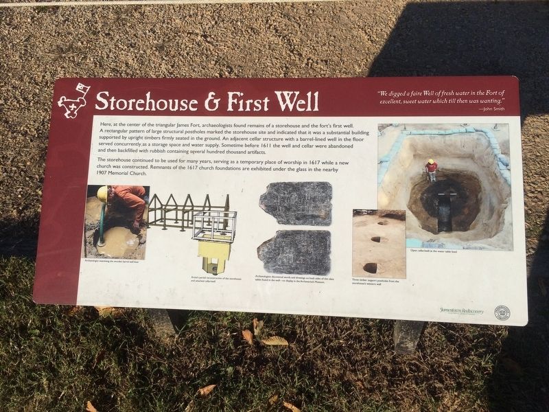 Storehouse & First Well Marker image. Click for full size.