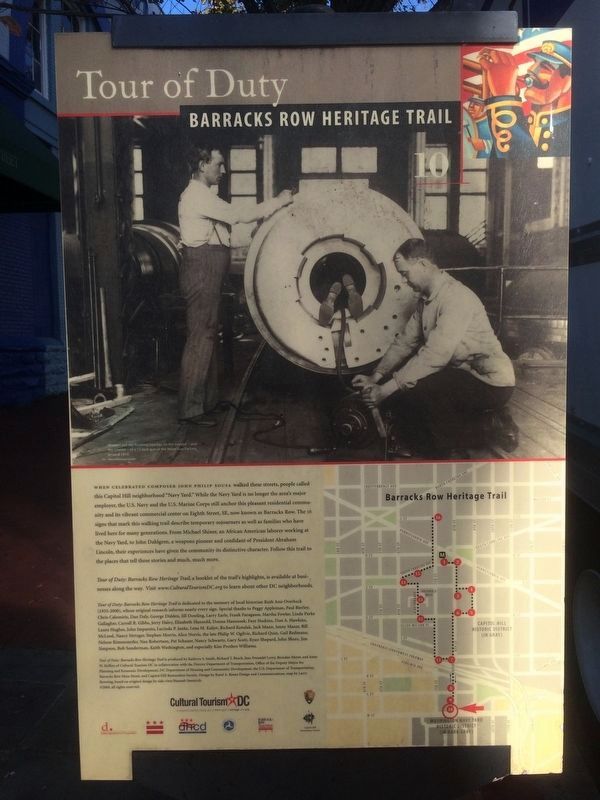 Washington Navy Yard: Maker of Weapons Marker reverse image. Click for full size.