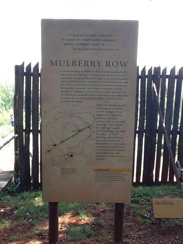 Mulberry Row Marker. Click for full size. Mulberry Row Marker image. Click for full size.