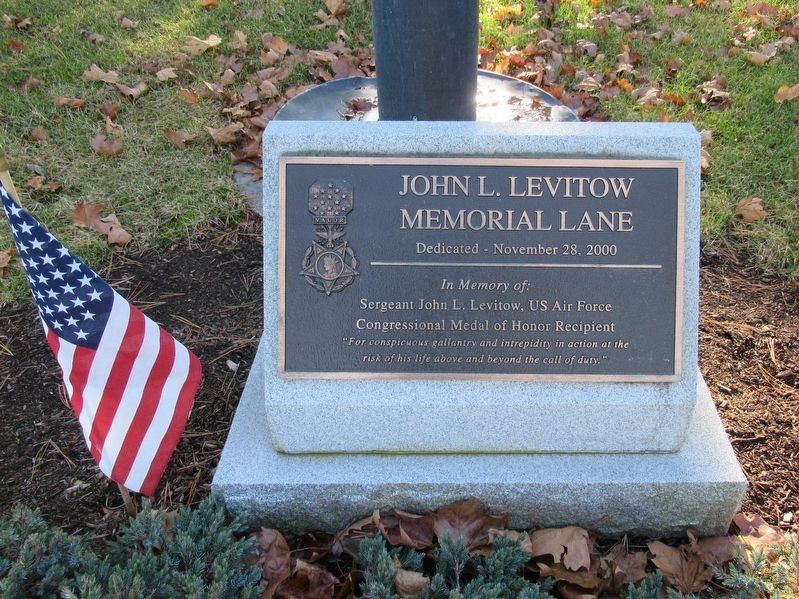 John L. Levitow Memorial Lane Marker image. Click for full size.