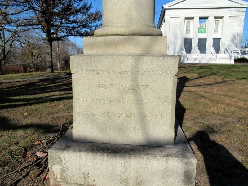Yale College Monument. Click for full size. Yale College Monument image. Click for full size.