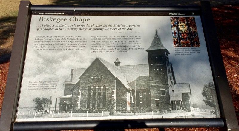 Tuskegee Chapel Marker image. Click for full size.