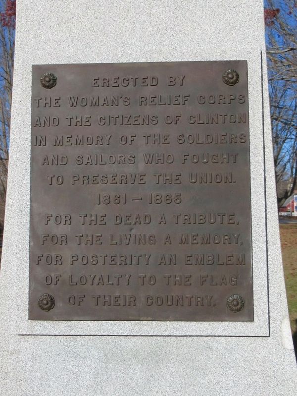 Clinton Soldiers Monument image. Click for full size.