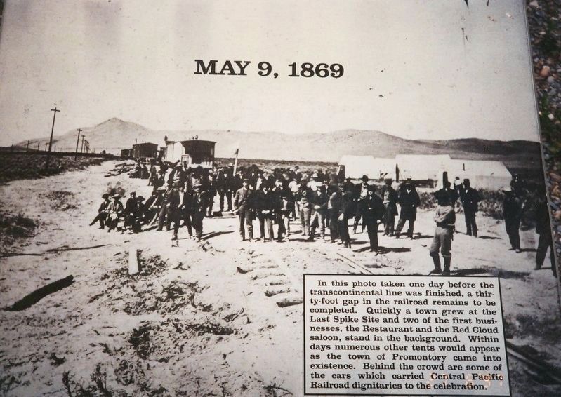 May 9, 1869 (Original Marker) image. Click for full size.