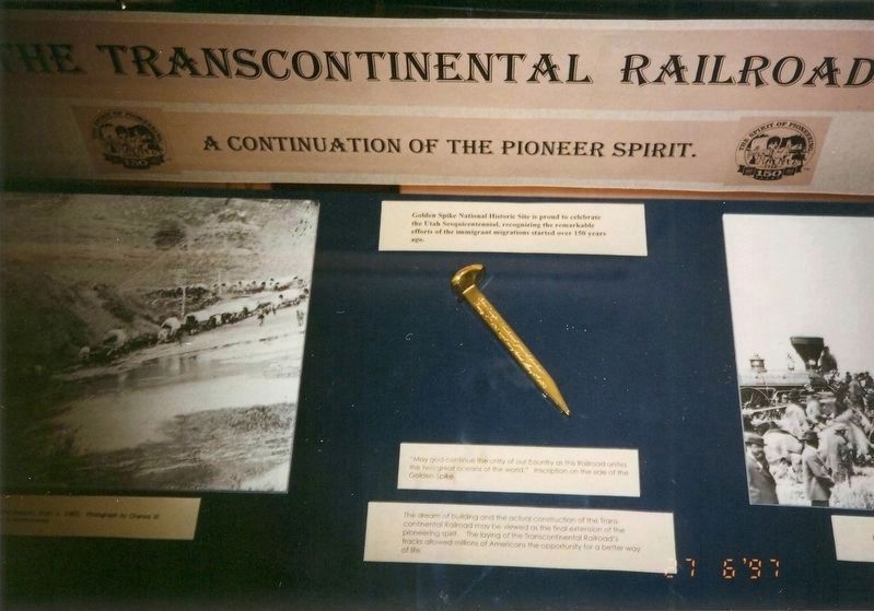 The Golden Spike On Display at the Visitor Center image. Click for full size.
