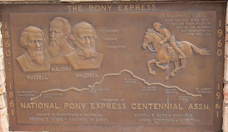 The Pony Express Marker. Click for full size. The Pony Express Marker image. Click for full size.