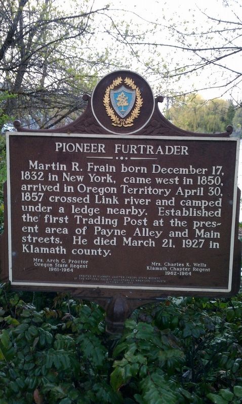 Pioneer Furtrader Marker. Click for full size. Pioneer Furtrader Marker image. Click for full size.