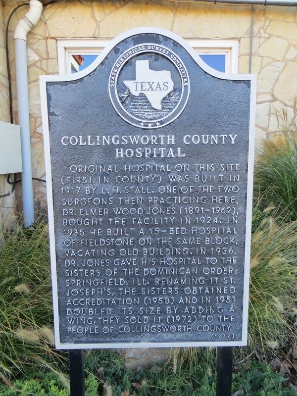 Collingsworth County Hospital Marker. Click for full size. Collingsworth County Hospital Marker image. Click for full size.