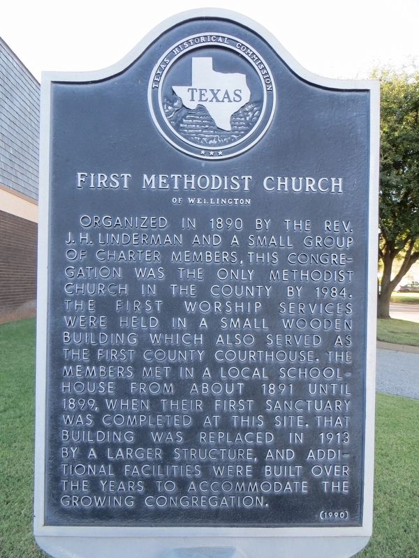 First Methodist Church of Wellington Marker image. Click for full size.