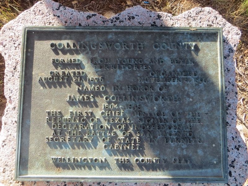 Collingsworth County Marker. Click for full size. Collingsworth County Marker image. Click for full size.