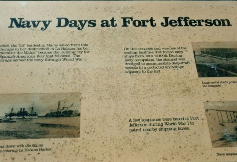 Navy Days at Fort Jefferson Marker image. Click for full size.
