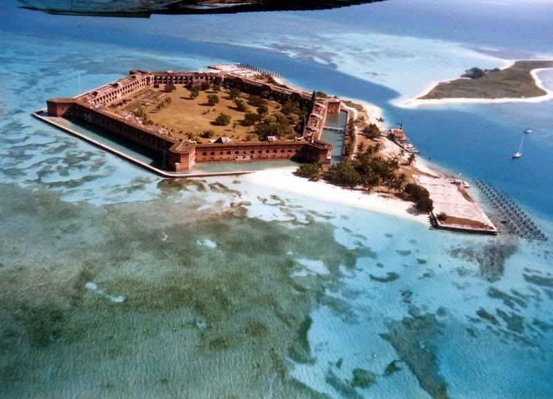 The Dry Tortugas and Fort Jefferson from the air. Click for full size. The Dry Tortugas and Fort Jefferson from the air image. Click for full size.