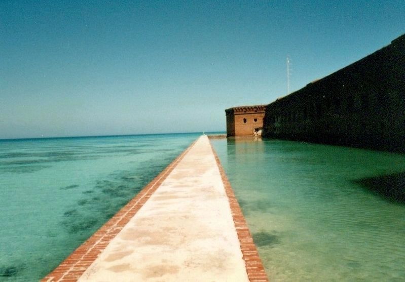The moat around Fort Jefferson. Click for full size. The moat around Fort Jefferson image. Click for full size.