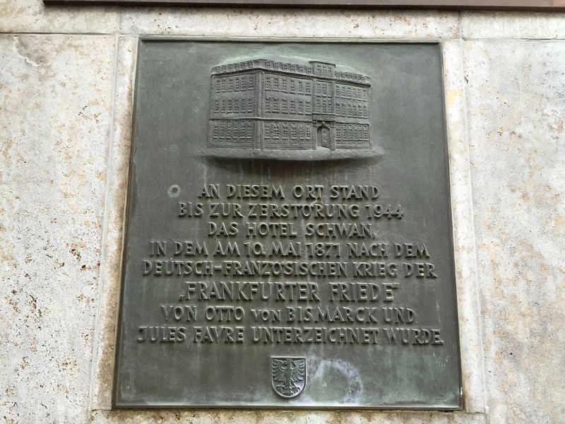 Hotel Schwan Marker. Click for full size. Hotel Schwan Marker image. Click for full size.