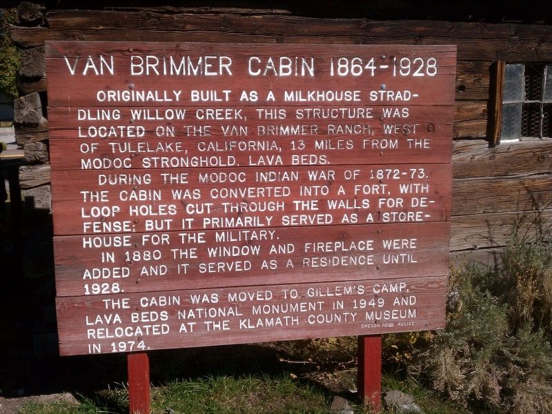 Van Brimmer Cabin 1864-1928 Marker image. Click for full size.