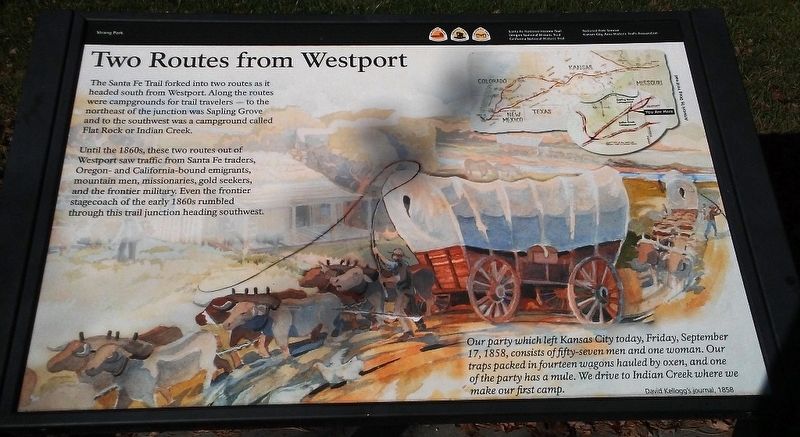 Two Routes from Westport Marker image. Click for full size.