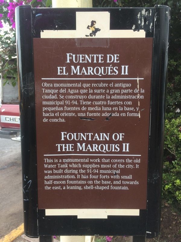 Fountain of the Marquis II Marker. Click for full size. Fountain of the Marquis II Marker image. Click for full size.