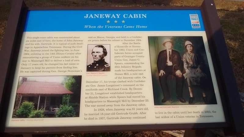 Janeway Cabin Marker image. Click for full size.