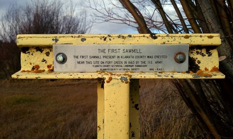 The First Sawmill Marker image. Click for full size.