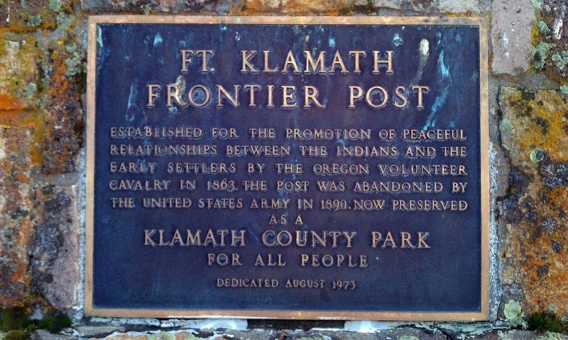 Fort Klamath Frontier Post Marker image. Click for full size.