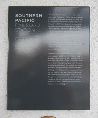 Southern Pacific Railroad Station Marker image. Click for full size.