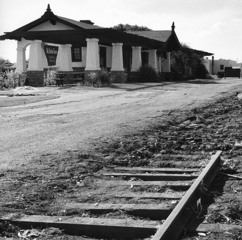 Southern Pacific Railroad Station just after the rails were being removed. image. Click for full size.