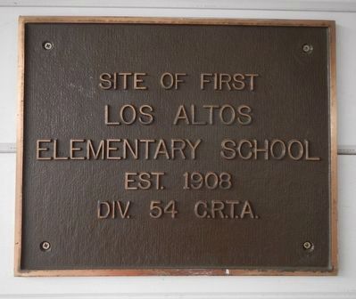 Los Altos Elementary School Marker image. Click for full size.