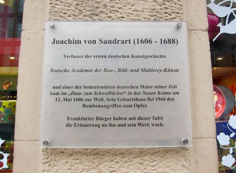 Joachim von Sandrart (1606 - 1688) Marker image. Click for full size.