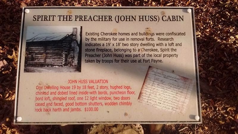 Spirit the Preacher (John Huss) Cabin Marker image. Click for full size.