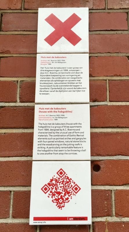 Huis met de Kabouters / House with the Hobgoblins Marker. Click for full size. Huis met de Kabouters / House with the Hobgoblins Marker image. Click for full size.